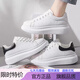 傳冠小白鞋暴麥昆運動(dòng)鞋情侶男女莆田2026新款厚底增高白鞋經(jīng)典板鞋 彩虹尾【純原旗艦款  真皮鞋面】 41