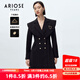 艾諾絲雅詩(shī)ARIOSEYEARS春秋款學(xué)院風(fēng)高腰氣質(zhì)連衣裙短裙女20219012 黑色 L