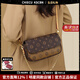Chiecu Kscbn輕奢包包女款單肩包斜挎包女士印花郵差小方包520情人節生日禮物 咖色【送老婆送女友送媽媽】 精美禮盒裝