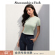 Abercrombie & Fitch【多色圓領(lǐng)T】經(jīng)典小麋鹿圖案女裝25夏季美式短袖T恤139-5272 綠色 S (165/88A)
