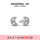 潘多拉（PANDORA）愛(ài)之月項鏈耳釘套裝銀色方形輕奢小眾禮物生日禮物 耳釘 294257C01 均碼