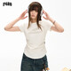 F426【露思親推】夏季新款美式休閑短款收腰短袖T恤 米白色 M
