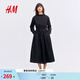 H&M女裝連衣裙2026春季新款高智穿搭通勤翻領(lǐng)襯衫式連身裙1328200 黑色 XL 175/116