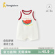 童泰（TONGTAI）嬰兒無(wú)袖連體衣夏季薄款新生兒衣服寶寶外出提花哈衣爬服網(wǎng)眼 紅色 90cm