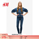 H&M女裝牛仔褲2026春季新款修身版型高腰鉛筆褲簡(jiǎn)約牛仔褲1207354 深牛仔藍014 36 160/68