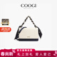 COOGI包包女款新款輕奢侈女士斜跨包生日母親情人節禮物送女友老婆媽媽 米白色 精美禮盒送禮有面