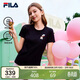 FILA 斐樂(lè )官方女子針織短袖T恤2026春季新款時(shí)尚休閑小貓刺繡圓領(lǐng)上衣