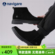 納維凱爾（Navigare）意大利小帆船冬季加絨男靴反側拉鏈高幫切爾西靴男靴英倫風(fēng)棉鞋 黑色 44 (270mm) 偏小一碼