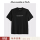 Abercrombie & Fitch男裝25秋季美式百搭經(jīng)典LOGO棉質(zhì)套頭圓領(lǐng)短袖T恤上衣175-5130 黑色 M (180/100A)