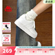 Kappa卡帕女鞋厚底板鞋女2026新款軟底休閑鞋子女百搭運動(dòng)小白鞋女 鷺羽白 37 (230mm)
