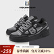 暴力熊（VIOLENTBEAR）潮流男鞋2026年春季新款時(shí)尚百搭休閑板鞋網(wǎng)面透氣低幫運動(dòng)鞋女鞋 黑灰 42