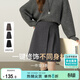 尚都比拉小個(gè)子高腰短款半身裙女冬季設計感不規則厚款A字裙氣質(zhì)百褶裙