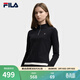 FILA 斐樂(lè )官方女子針織長(cháng)袖衫冬季新款時(shí)尚休閑半拉鏈修身長(cháng)T 傳奇藍-NV M 165/84A/M