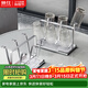 帥仕（shuaishi）不銹鋼瀝水杯架子置物架玻璃杯架倒掛茶杯紅酒杯架客廳杯子架托盤(pán)