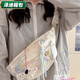 葉余蕓洛高顏值少女胸包女韓版ins風(fēng)外出設計感流蘇斜挎包休閑百 米白色版 單包三個(gè)兜