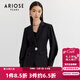 艾諾絲雅詩(shī)商場(chǎng)同款春秋新款小西裝職業(yè)裝OL風(fēng)小西服休閑外套10211313 黑色 M