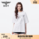 BOY LONDON大翅膀燙金時(shí)尚休閑潮牌純棉短袖夏季男女同款T恤N01818 白色 XL
