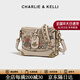 CHARLIE&KELLI CK品牌2026新款涂鴉水桶包卡通單肩斜挎包包女款情人節禮物女 白色【京倉配送 贈專(zhuān)柜禮袋】