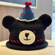森拓思適用哈曼卡頓琉璃5/4/3/2代音響防塵罩針織帽水晶4/5代桌面音箱創(chuàng  )意卡通防塵帽生日小熊帽保護罩 黑色（生日小熊帽）純手工制作