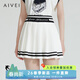 AIVEI欣賀艾薇夏季新A字小個(gè)子學(xué)院白色JK制服百褶短裙R0360133 白色 M
