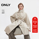 ONLY2025夏季新款雙排扣長(cháng)袖松弛插肩廓形風(fēng)衣外套女|125336006 C13心羽灰色 S