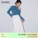 SNIDEL秋冬百搭半高領(lǐng)不對稱(chēng)露肩針織衫上衣SWNT245124 綠色 均碼 （F）