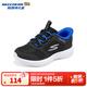 Skechers斯凱奇童鞋男童經(jīng)典潮流學(xué)步鞋一腳蹬輕便透氣休閑鞋子403904N 男童/黑色/寶藍色/BKRY 26