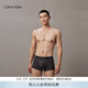 Calvin Klein內衣男印花滿(mǎn)印輕薄順滑ck無(wú)痕低腰防夾臀四角褲平角內褲男 2RZ-黑白格 L