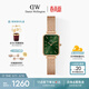 丹尼爾惠靈頓（DanielWellington）DW女士手表復古方盤(pán)小綠表輕奢小眾石英腕表送女友生日禮物DW445