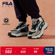 斐樂(lè )FILA兒童童鞋跑步鞋2026年春季新款男女中大童兒童復古跑鞋 黑/亮灰-BL 35 內長(cháng)21.5cm