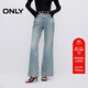 ONLY2025秋季新款通勤百搭時(shí)尚高腰喇叭褲牛仔褲女|125132169 J3A 復古牛仔210洗水 XS XS標準褲長(cháng)