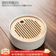 唐豐圓形竹制茶盤(pán)家用簡(jiǎn)約小型干泡茶臺功夫茶具辦公室茶壺承杯托茶海 圓柱茶盤(pán)(白)