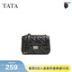 他她（TATA）氣質(zhì)菱格通勤單肩包女包包小方包斜挎包春季新款X3428AX5 黑色 F