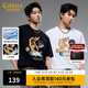 卡賓（CABBEEN）【卡通印花】卡賓涼感短袖T恤男裝2025夏季八方來(lái)財刺繡圓領(lǐng)上衣 煤黑色01 3XL /190/56