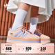 adidas「T頭鞋」GAZELLE STACK W厚底經(jīng)典運動(dòng)鞋女阿迪達斯三葉草 樹(shù)脂黃/熒光藍   35.5