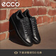 愛(ài)步（ECCO）板鞋男 經(jīng)典百搭牛皮輕奢休閑鞋 街頭521304 黑色39 HL