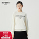 深呼吸DEEP BREATH女裝廓形圓領(lǐng)刺繡字母羊毛針織衫毛衣女A301383 白 M (3)