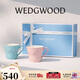 Wedgwood歡愉假日藍粉馬克對杯陶瓷馬克杯情侶對杯高顏值茶水杯咖啡杯