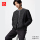 優(yōu)衣庫男裝女裝高級輕型羽絨便攜式茄克/弧形壓線(xiàn)外套夾克480949 09 黑色 L