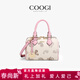 COOGI包包女款輕奢侈女士包手提斜跨包生日母親情人禮物送女友老婆媽媽 米白色