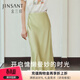 金三塔重磅真絲女士桑蠶絲不易皺微彈可外穿小A睡裙 若芽色2653 M