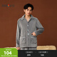 三福（SANFU）男冬季暖云絨抗靜電睡衣套裝 柔軟寬松長(cháng)袖家居服508346 深灰 XL