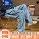 唐獅（TonLion）2023工裝牛仔褲男寬松直筒長(cháng)褲闊腿褲休閑褲 牛仔藍 L 