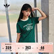 adidas宋雨琦同款復古純棉印花圓領(lǐng)短袖T恤女夏季阿迪達斯三葉草   森林綠   M