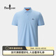 比音勒芬【抗菌涼感冰氧吧】2026夏季新款男士休閑通勤百搭翻領(lǐng)短袖POLO衫 45天藍色 M （100）