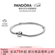 潘多拉（PANDORA）[女神節禮物]硬糖手鏈925銀柱形扣簡(jiǎn)約diy蛇骨鏈情侶款銀手鏈銀飾