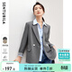 尚都比拉氣質(zhì)通勤職業(yè)小西裝女秋季百搭高級感西服休閑外套 灰色 L 