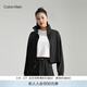 Calvin Klein運動(dòng)【速干】秋季女士休閑撞色織帶ck跑步訓練服立領(lǐng)運動(dòng)外套 001-太空黑 L