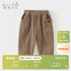 戴維貝拉【商場(chǎng)同款】?jì)和澴忧镅b男童棉燈芯絨長(cháng)褲直筒褲