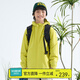 蜜撲【三防膠囊殼】?jì)和锛具B帽輕量薄絨沖鋒外套 介黃 130cm